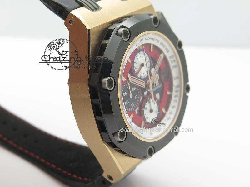 Royal Oak Offshore Ruben Barrichello III RG JF Best Edition On Black Leather Strap A3126