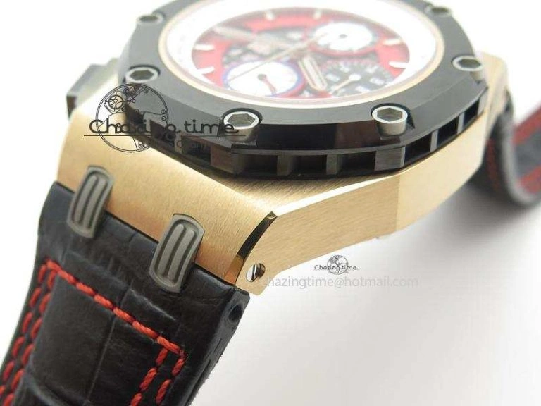 Royal Oak Offshore Ruben Barrichello III RG JF Best Edition On Black Leather Strap A3126