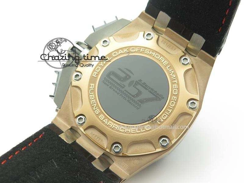 Royal Oak Offshore Ruben Barrichello III RG JF Best Edition On Black Leather Strap A3126