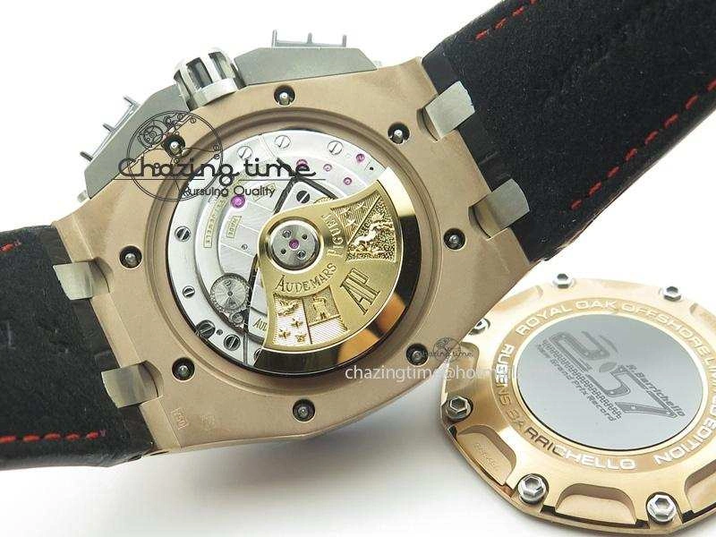 Royal Oak Offshore Ruben Barrichello III RG JF Best Edition On Black Leather Strap A3126