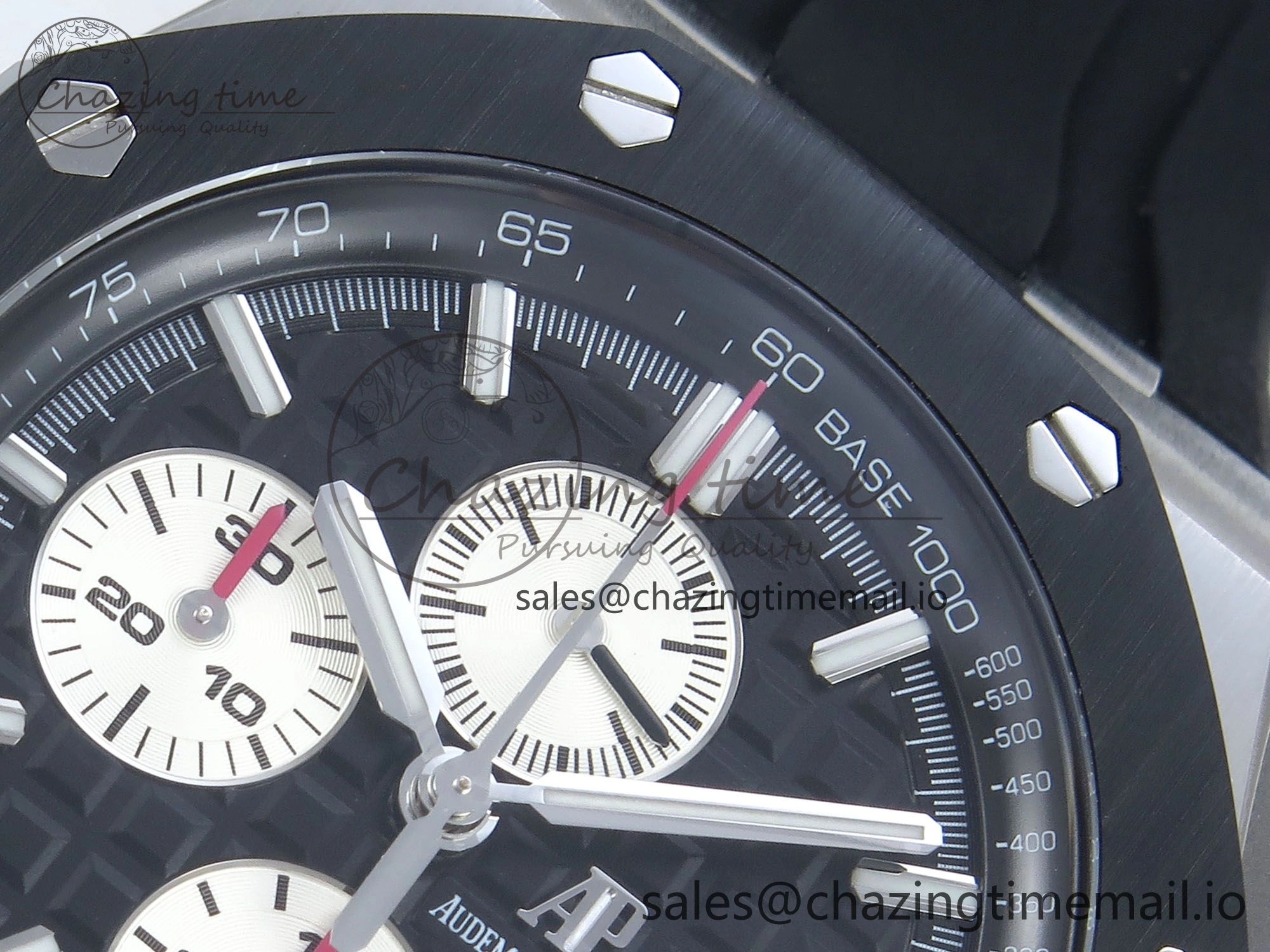 Royal Oak Offshore SS APF Best Edition Black White Dial on Black Rubber Strap A3126