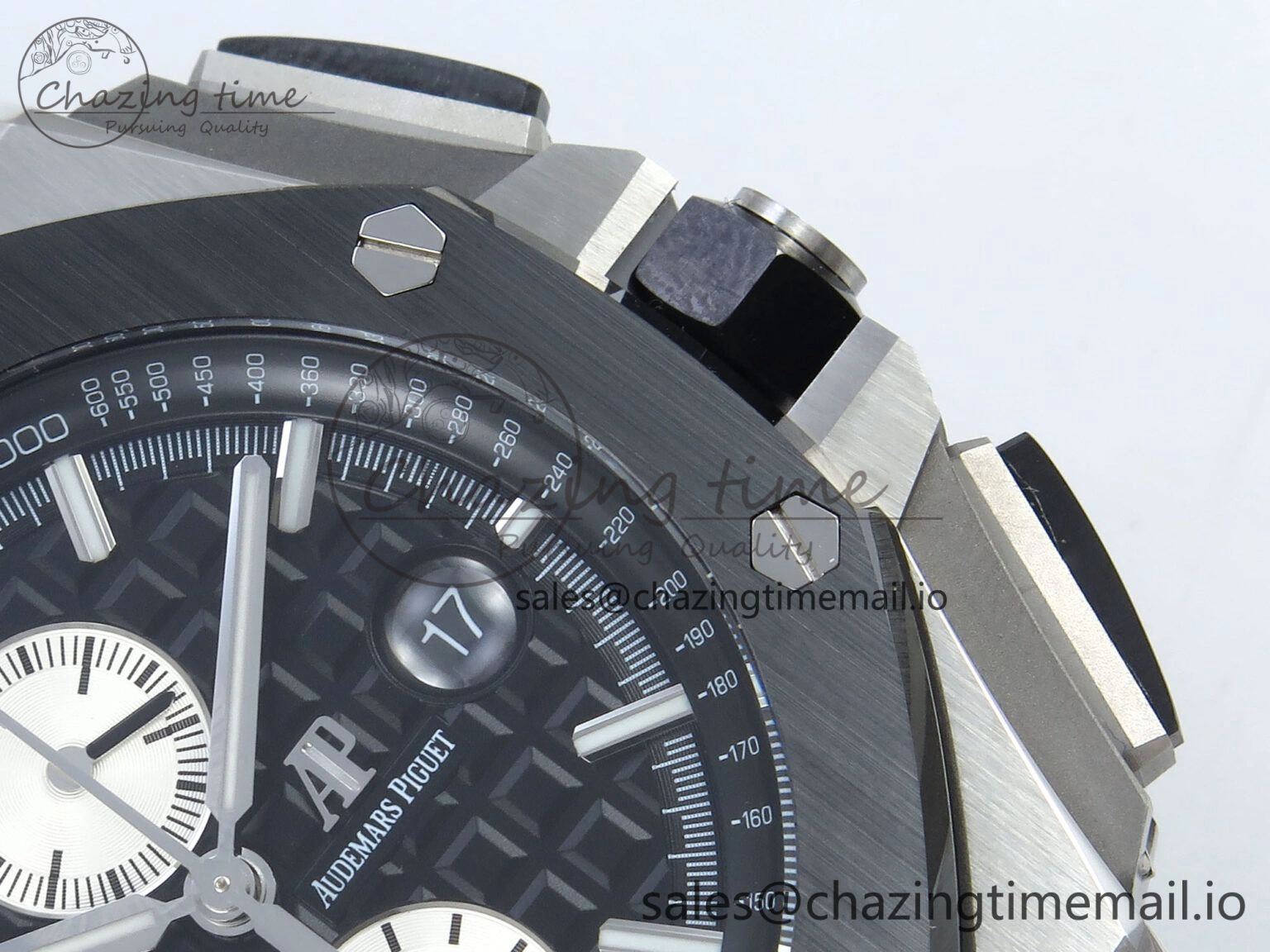 Royal Oak Offshore SS APF Best Edition Black White Dial on Black Rubber Strap A3126