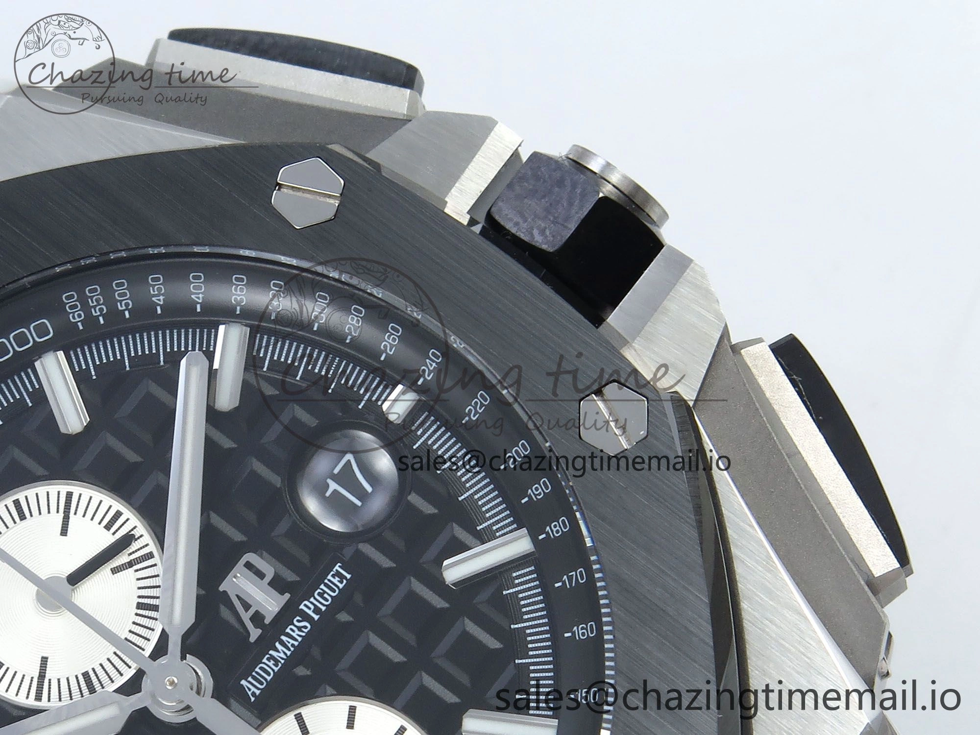 Royal Oak Offshore SS APF Best Edition Black White Dial on Black Rubber Strap A3126
