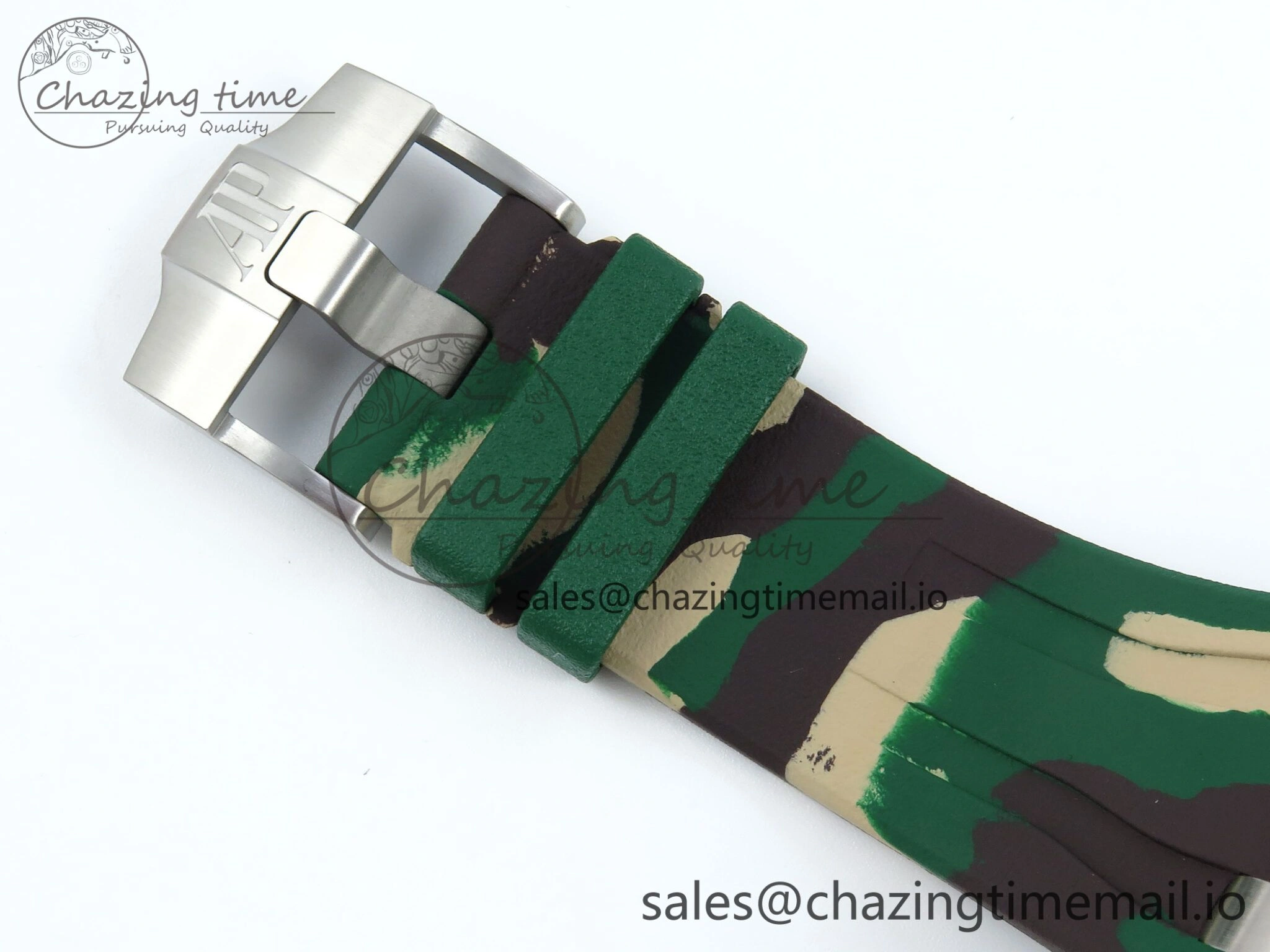 Royal Oak Offshore SS APF Best Edition Cream Dial on Green Camou Rubber Strap A3126