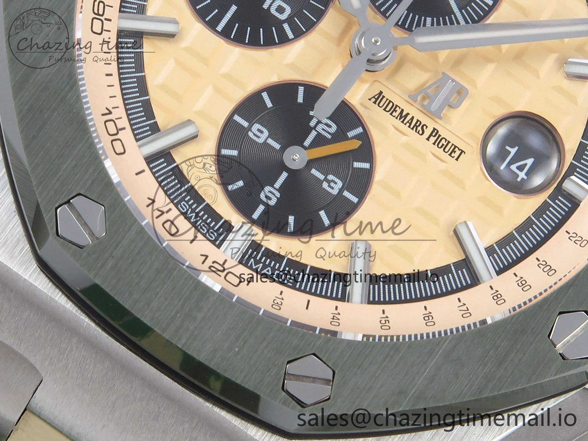 Royal Oak Offshore SS APF Best Edition Cream Dial on Green Camou Rubber Strap A3126