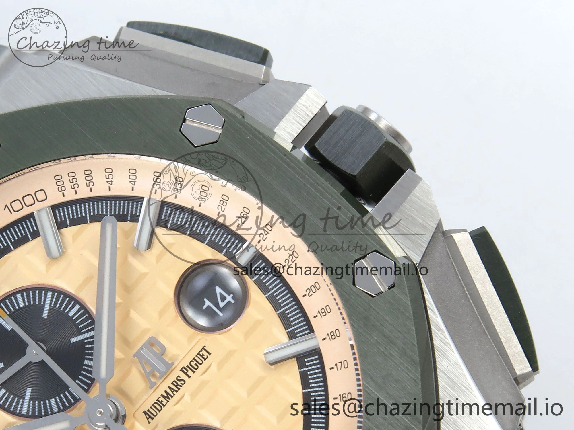 Royal Oak Offshore SS APF Best Edition Cream Dial on Green Camou Rubber Strap A3126