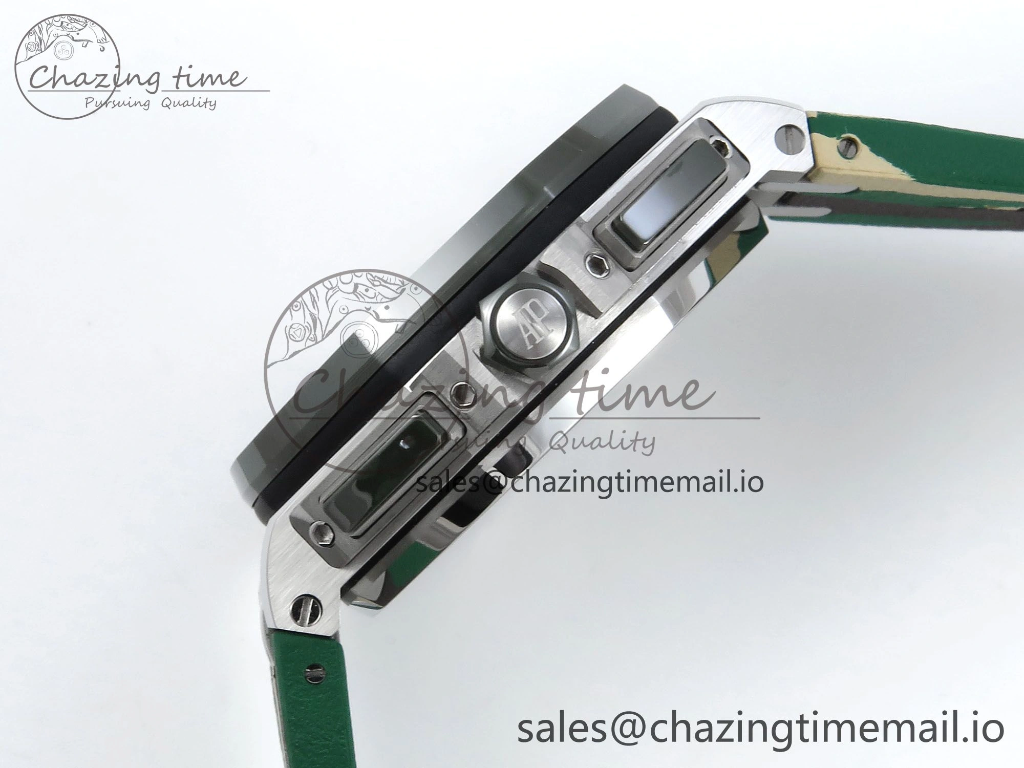 Royal Oak Offshore SS APF Best Edition Cream Dial on Green Camou Rubber Strap A3126