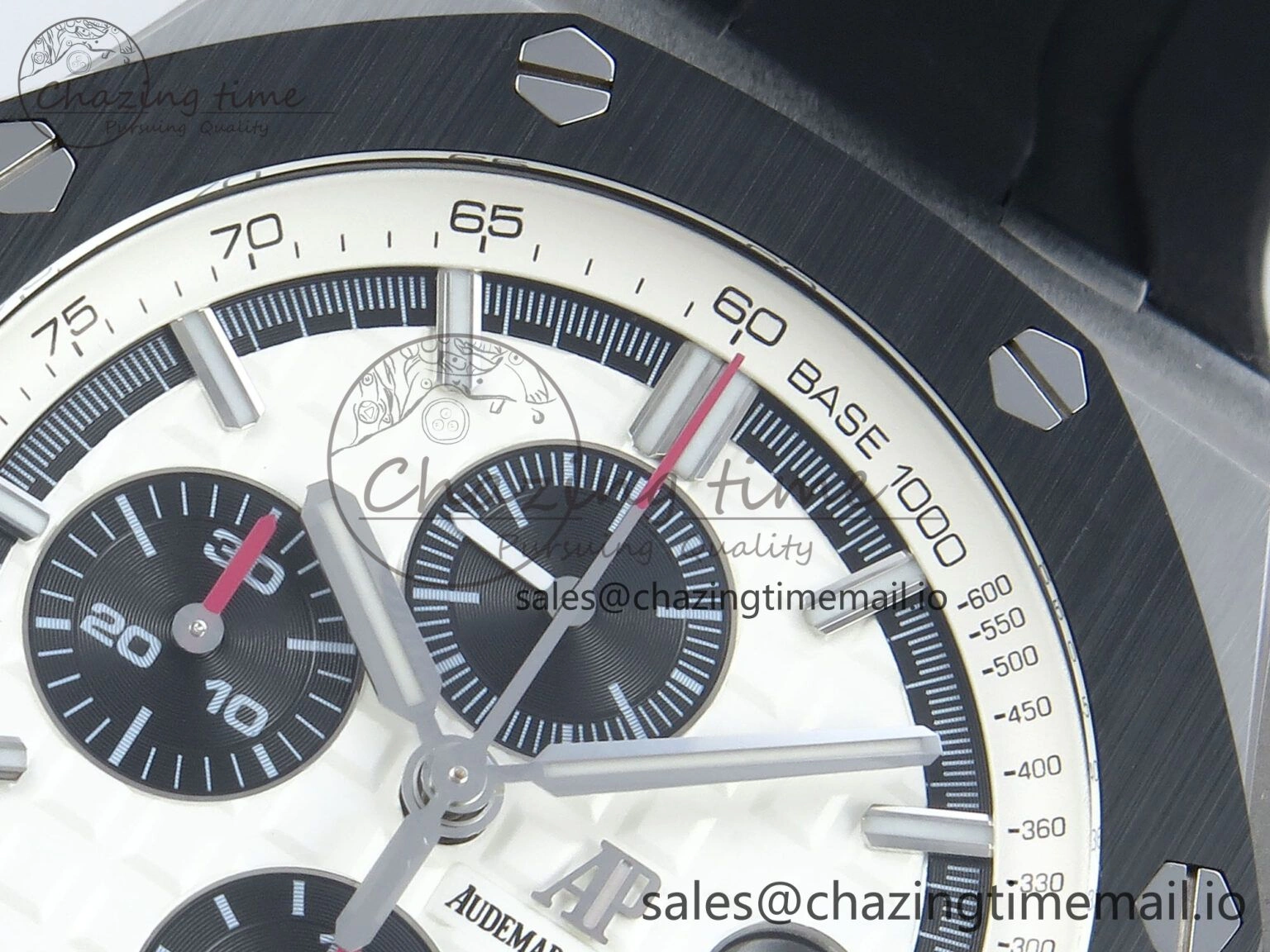 Royal Oak Offshore SS APF Best Edition White Black Dial on Black Rubber Strap A3126