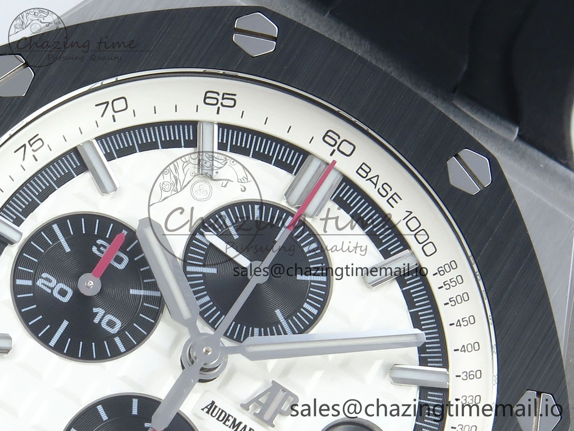 Royal Oak Offshore SS APF Best Edition White Black Dial on Black Rubber Strap A3126