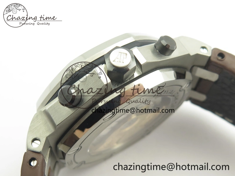 Royal Oak Offshore Safari 2014 JF On Brown Leather Strap A3126 V2 w Cyclops And DW Mod (Free Rubber Strap)