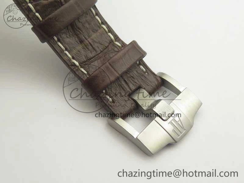 Royal Oak Offshore Safari 2014 JF On Brown Leather Strap A3126 V2 w Cyclops And DW Mod (Free Rubber Strap)