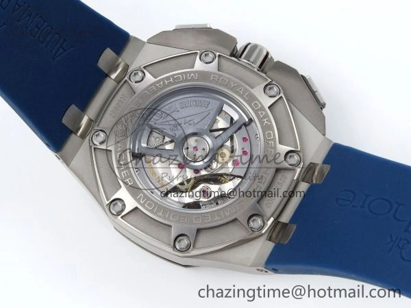 Royal Oak Offshore Schumacher APF Best Edition Gray Blue Dial on Blue Rubber Strap A3126