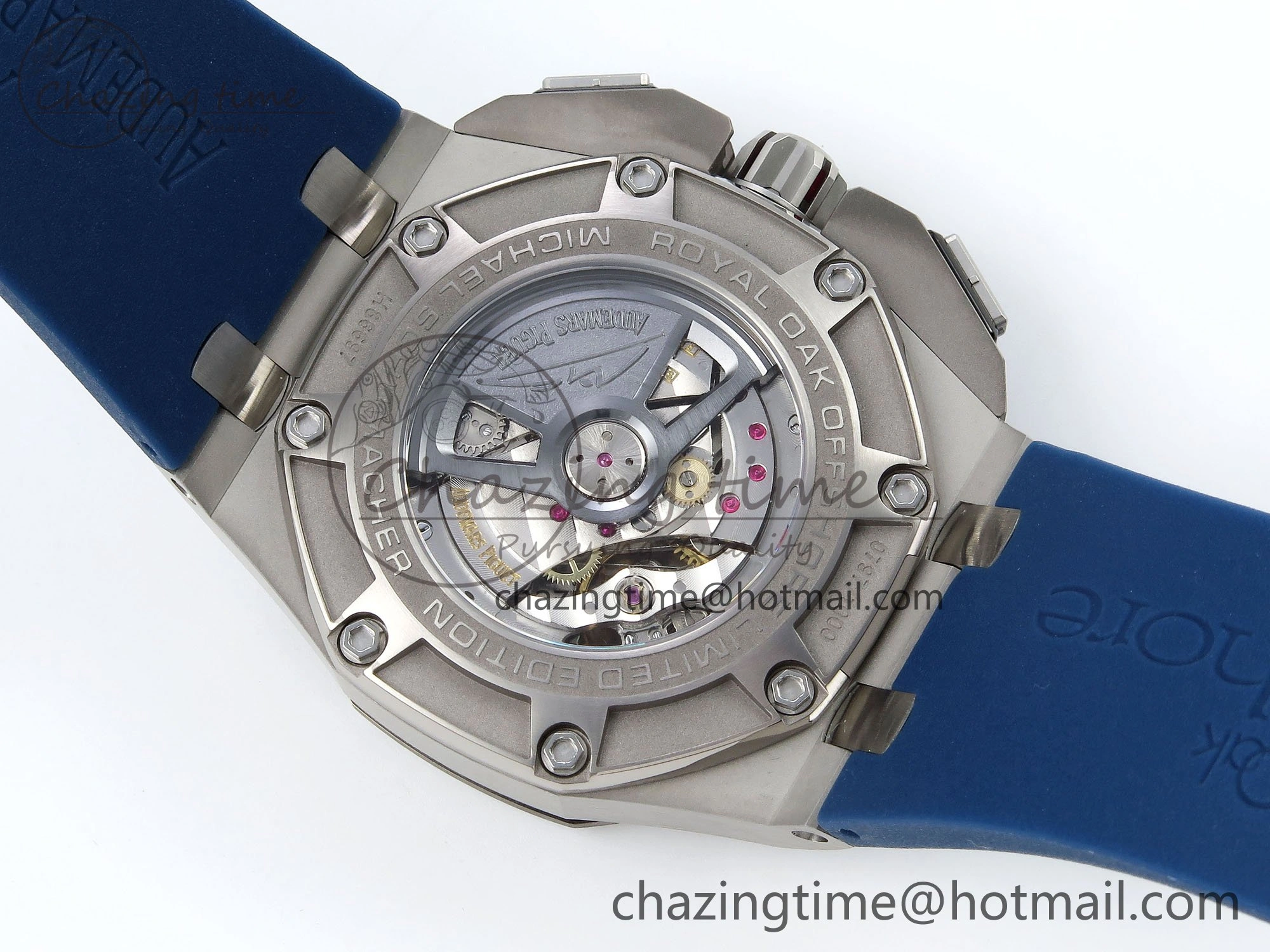 Royal Oak Offshore Schumacher APF Best Edition Gray Blue Dial on Blue Rubber Strap A3126