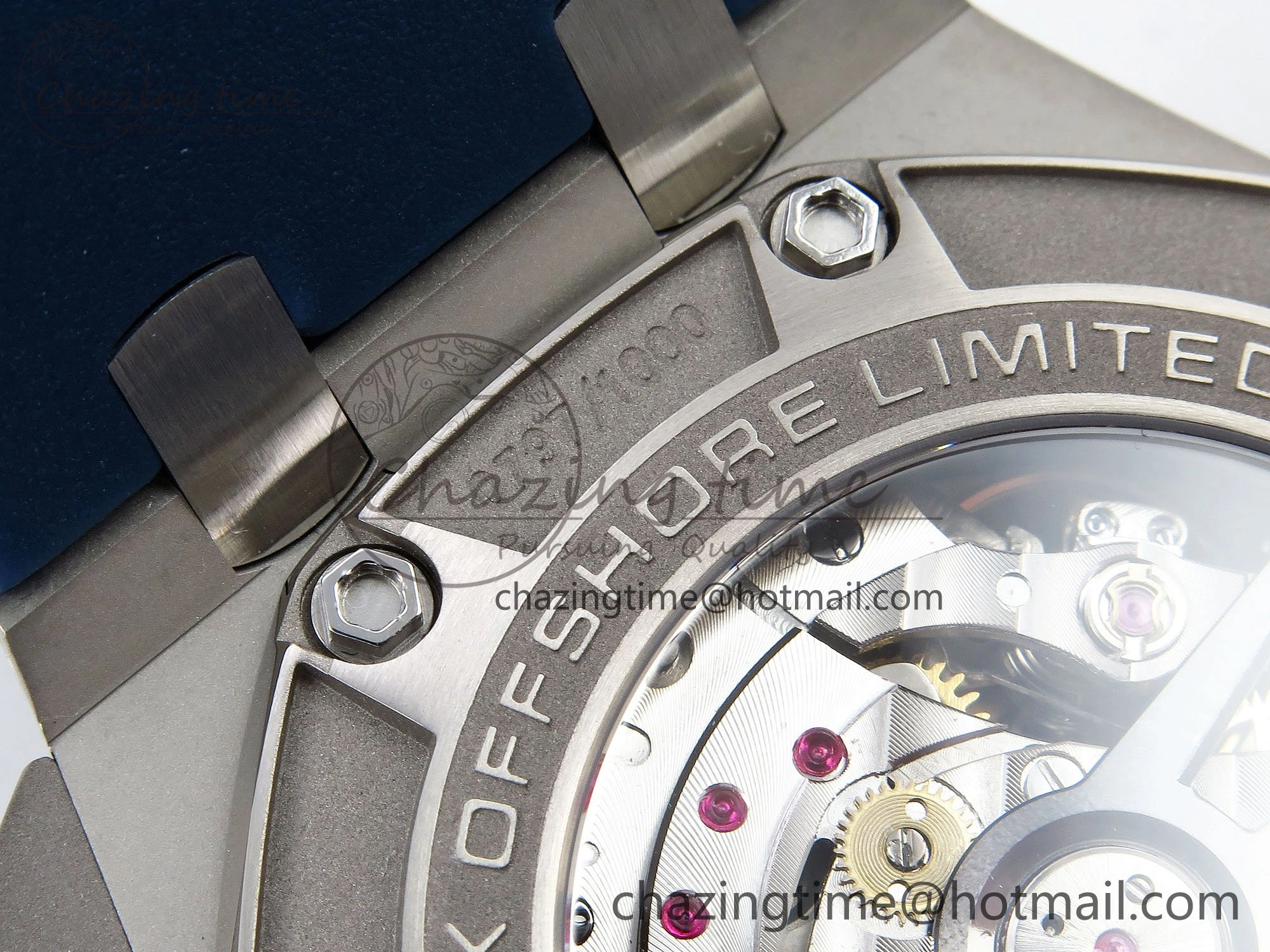 Royal Oak Offshore Schumacher APF Best Edition Gray Blue Dial on Blue Rubber Strap A3126