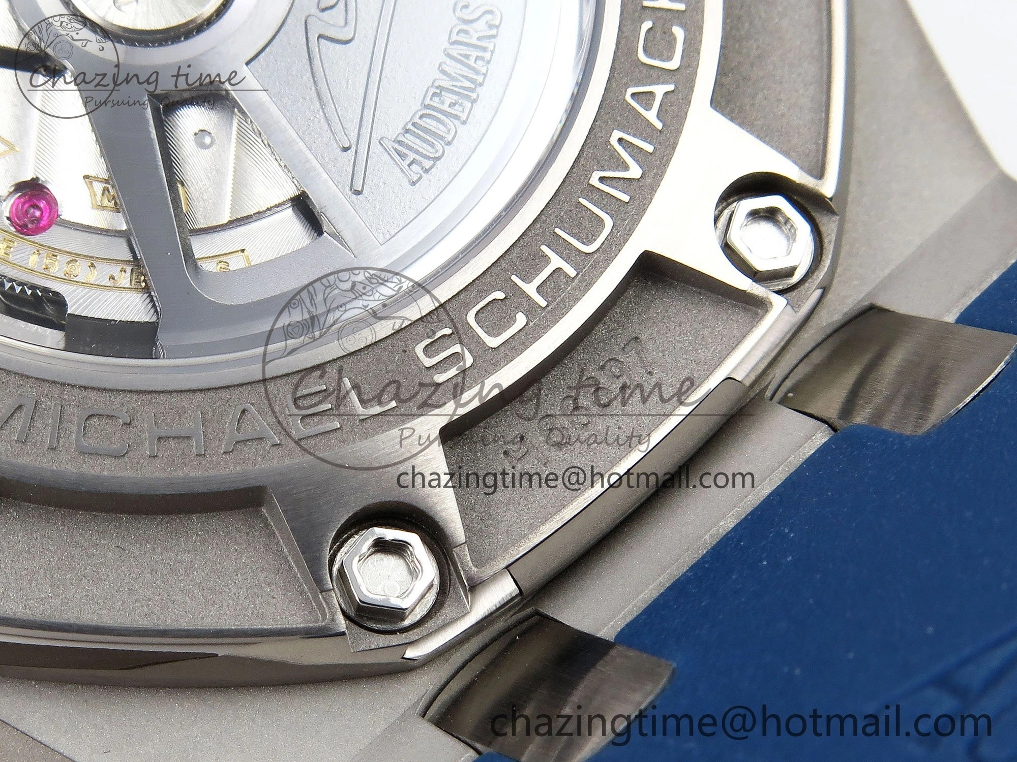 Royal Oak Offshore Schumacher APF Best Edition Gray Blue Dial on Blue Rubber Strap A3126