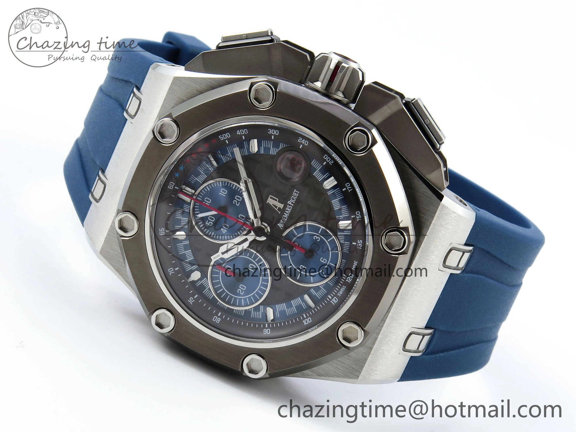 Royal Oak Offshore Schumacher APF Best Edition Gray Blue Dial on Blue Rubber Strap A3126