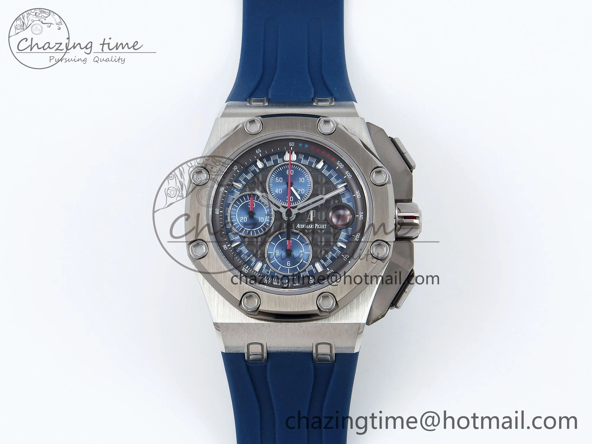 Royal Oak Offshore Schumacher APF Best Edition Gray Blue Dial on Blue Rubber Strap A3126