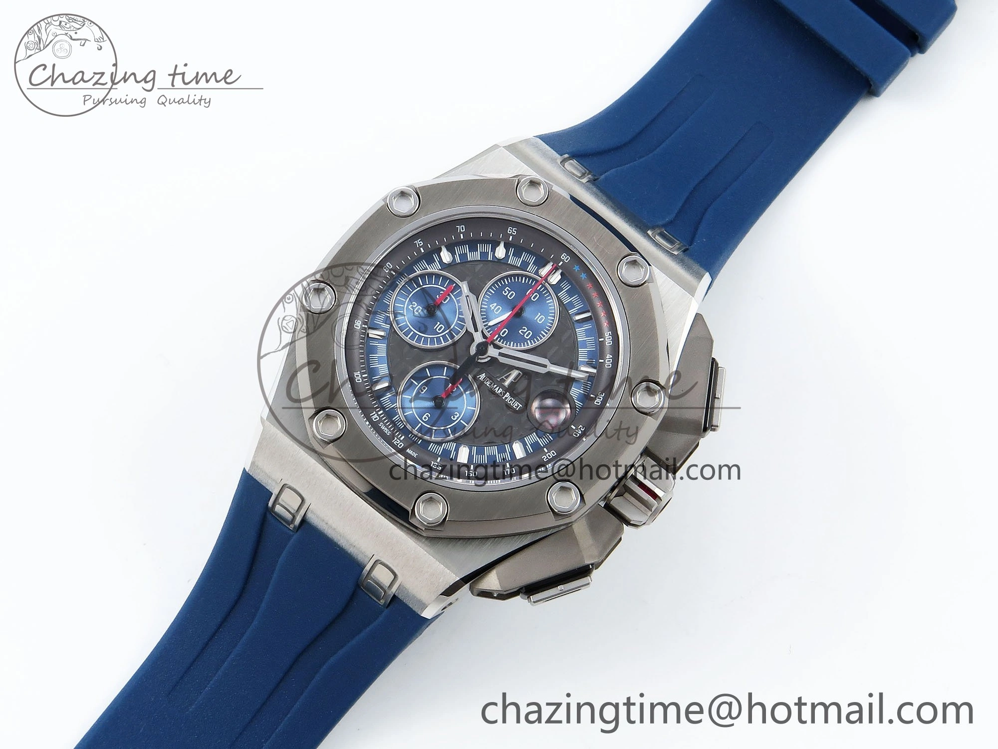 Royal Oak Offshore Schumacher APF Best Edition Gray Blue Dial on Blue Rubber Strap A3126