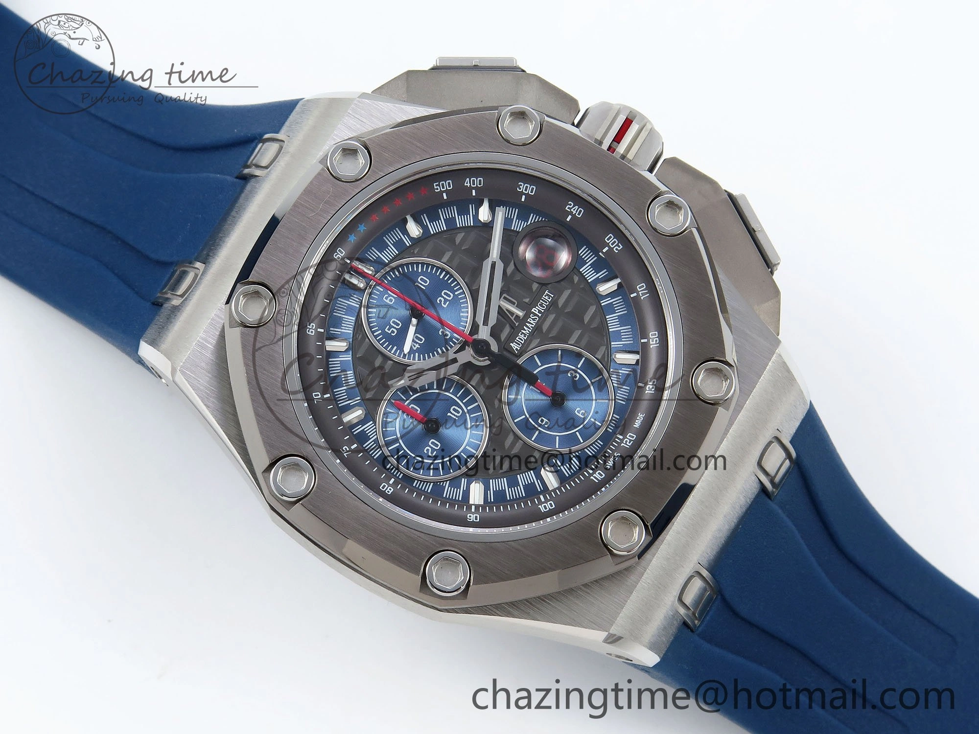Royal Oak Offshore Schumacher APF Best Edition Gray Blue Dial on Blue Rubber Strap A3126