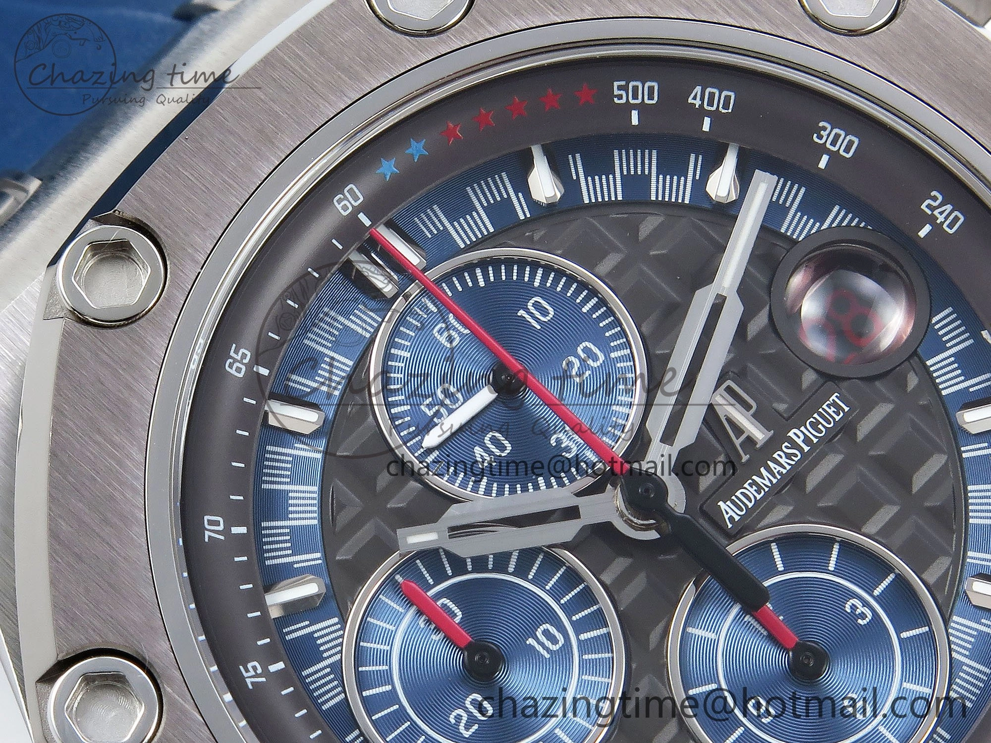 Royal Oak Offshore Schumacher APF Best Edition Gray Blue Dial on Blue Rubber Strap A3126