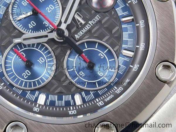 Royal Oak Offshore Schumacher APF Best Edition Gray Blue Dial on Blue Rubber Strap A3126
