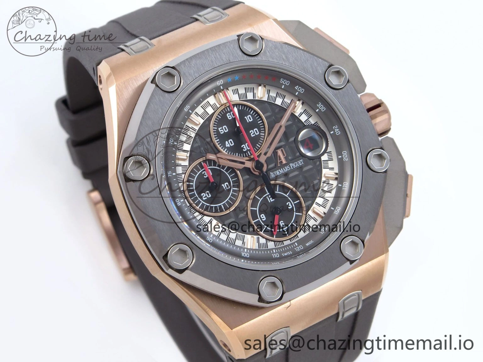 Royal Oak Offshore Schumacher RG TKF Best Edition Gray Black Dial on Gray Rubber Strap A3126