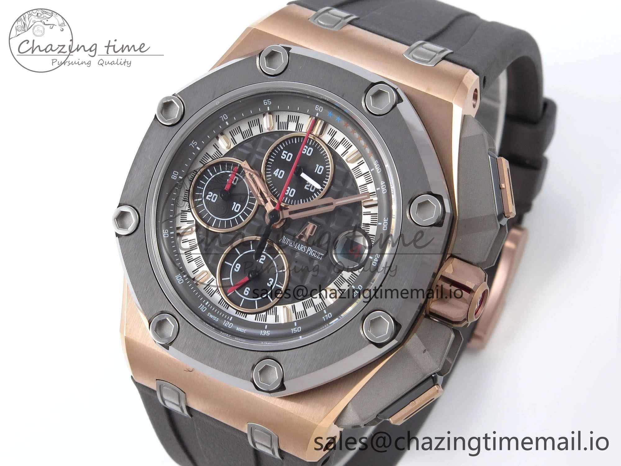 Royal Oak Offshore Schumacher RG TKF Best Edition Gray Black Dial on Gray Rubber Strap A3126