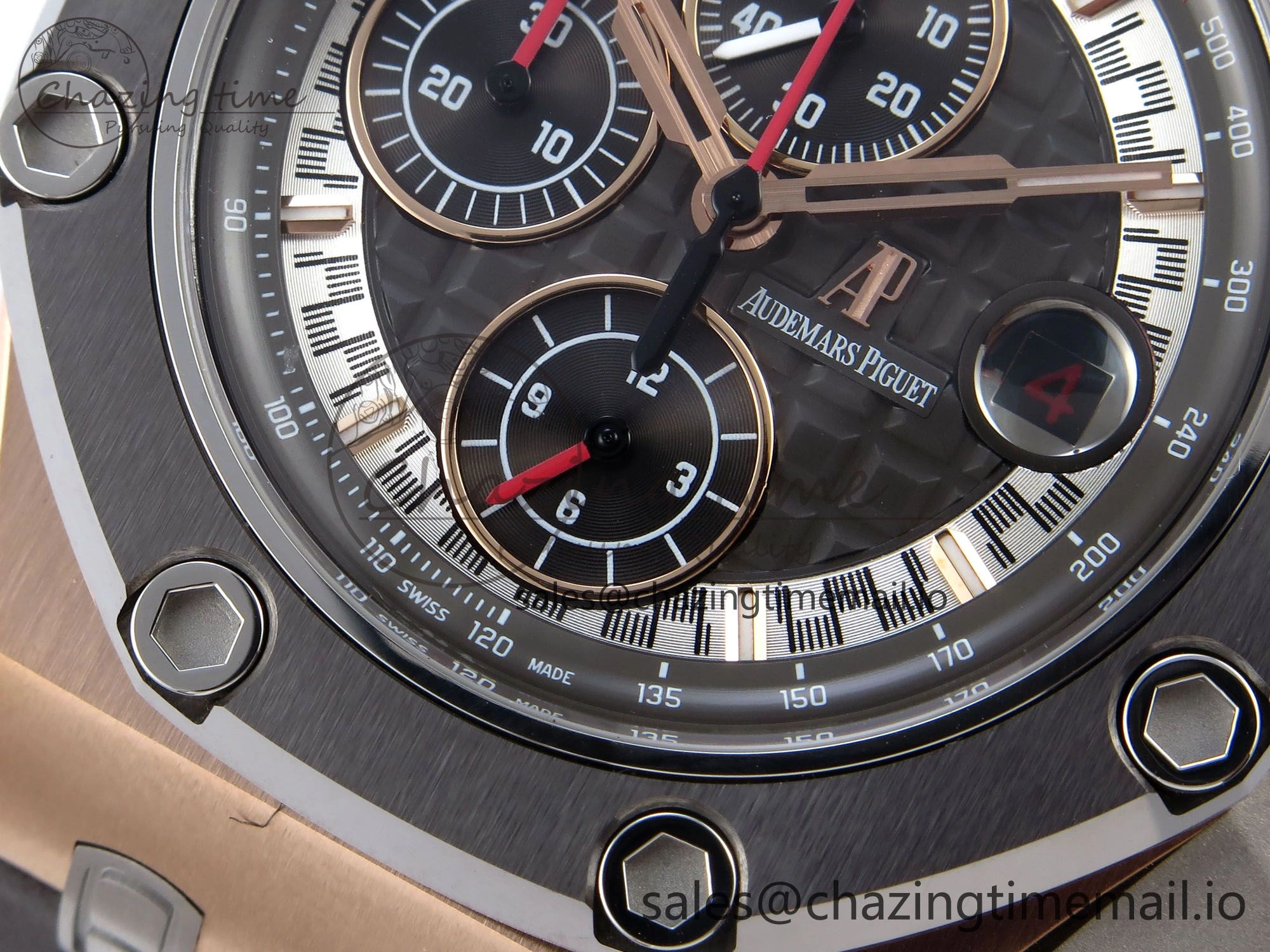 Royal Oak Offshore Schumacher RG TKF Best Edition Gray Black Dial on Gray Rubber Strap A3126