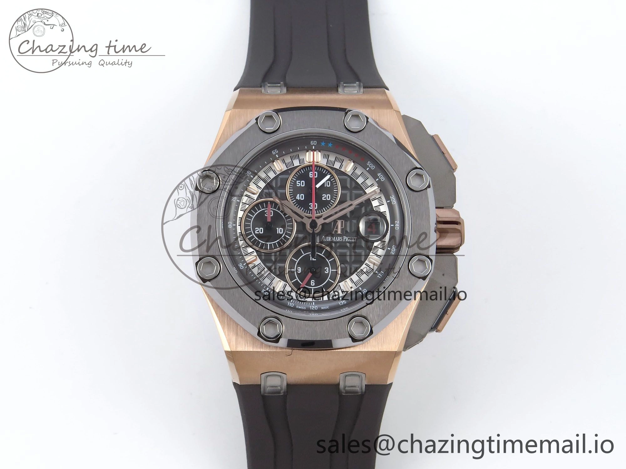 Royal Oak Offshore Schumacher RG TKF Best Edition Gray Black Dial on Gray Rubber Strap A3126