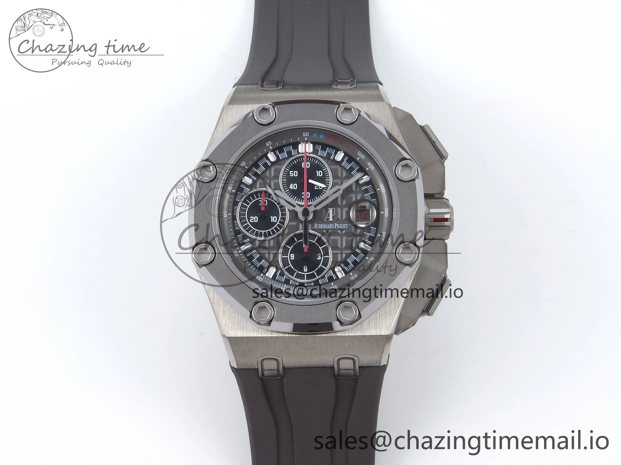 Royal Oak Offshore Schumacher SS TKF Best Edition Gray Black Dial on Gray Rubber Strap A3126