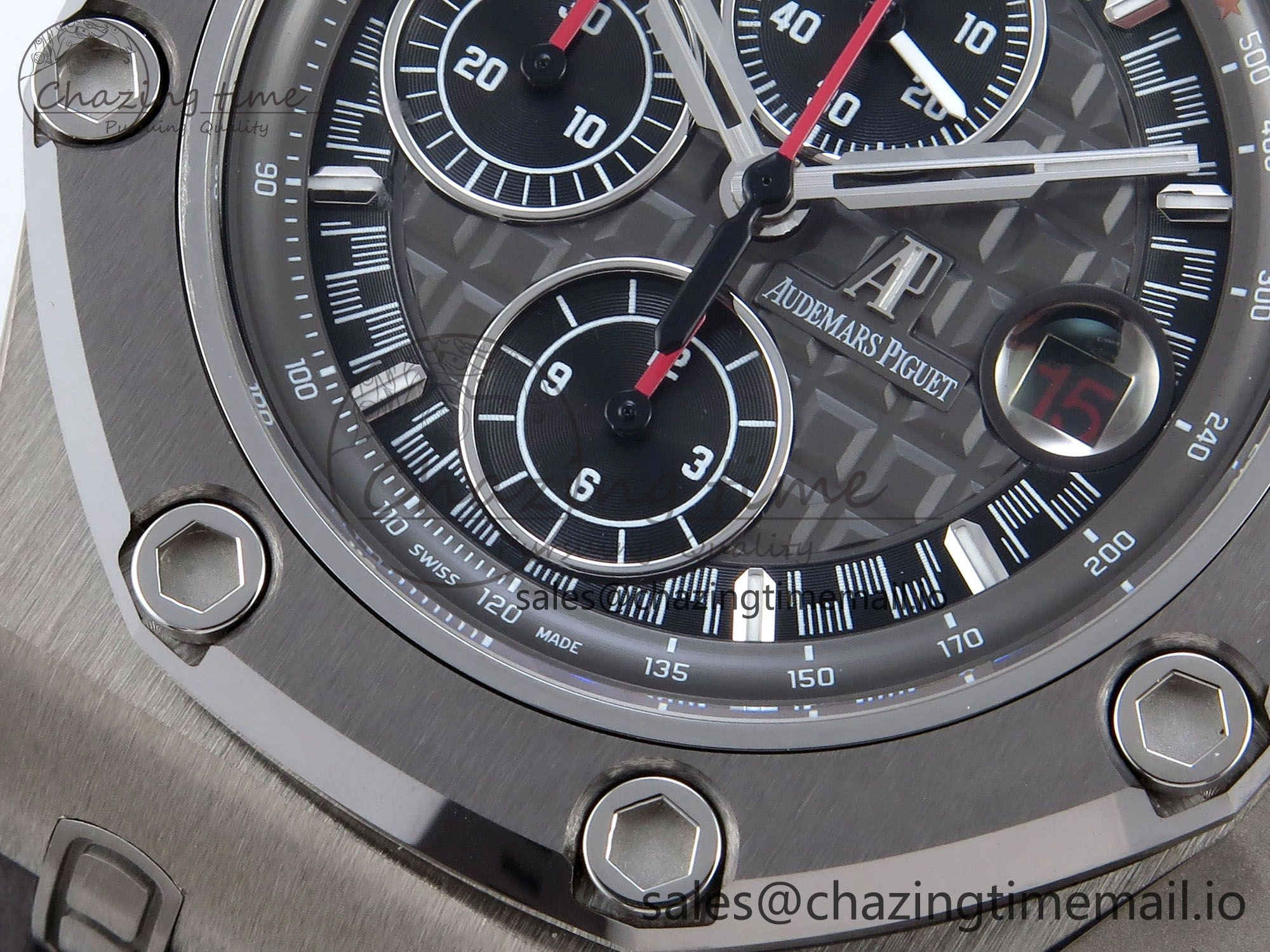 Royal Oak Offshore Schumacher SS TKF Best Edition Gray Black Dial on Gray Rubber Strap A3126