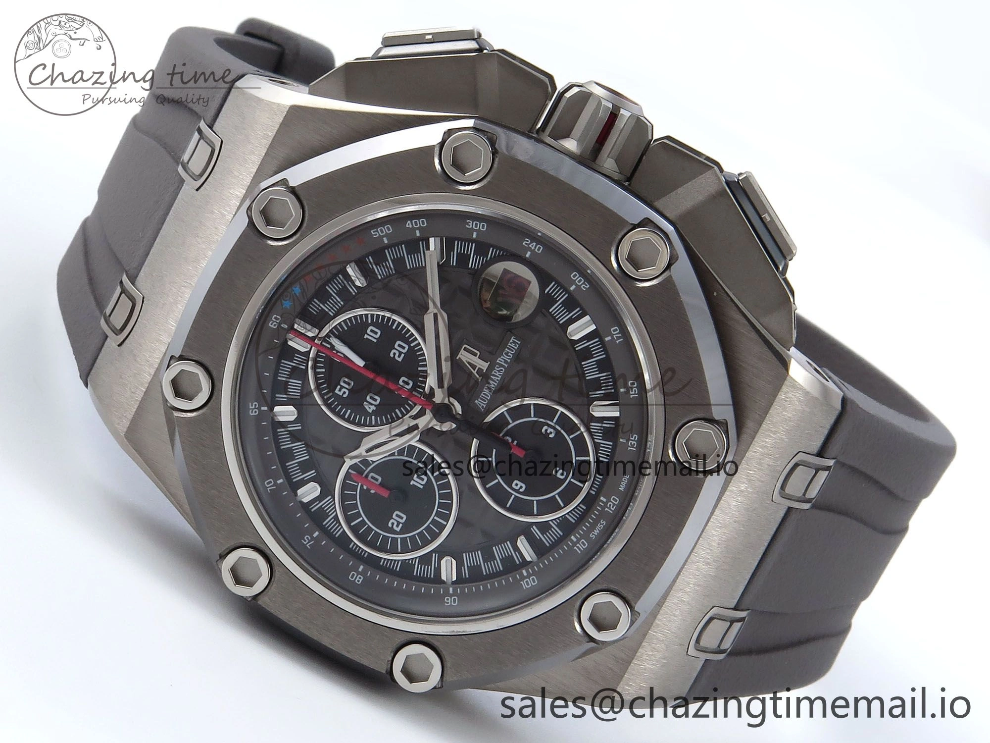 Royal Oak Offshore Schumacher SS TKF Best Edition Gray Black Dial on Gray Rubber Strap A3126