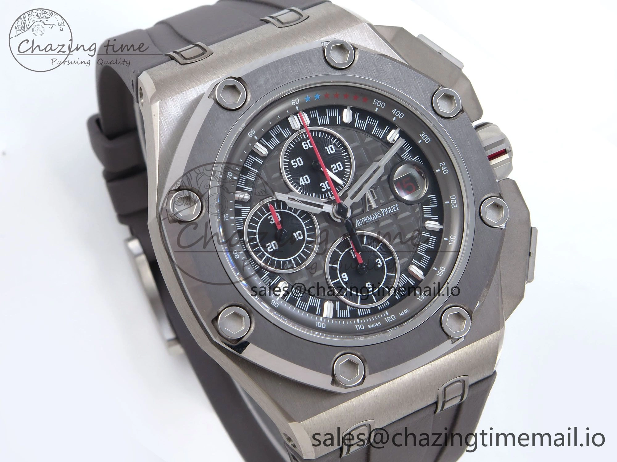 Royal Oak Offshore Schumacher SS TKF Best Edition Gray Black Dial on Gray Rubber Strap A3126