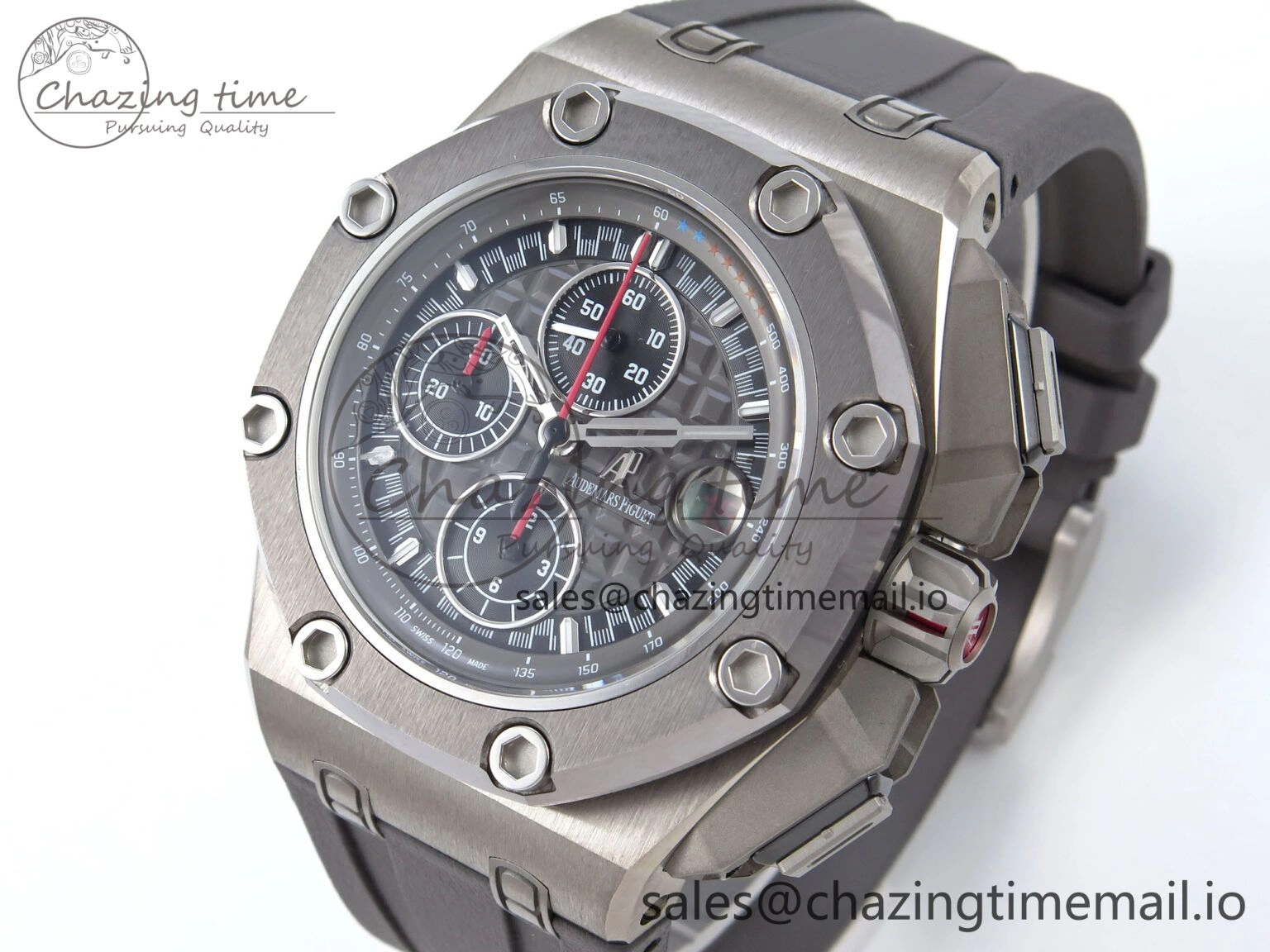 Royal Oak Offshore Schumacher SS TKF Best Edition Gray Black Dial on Gray Rubber Strap A3126