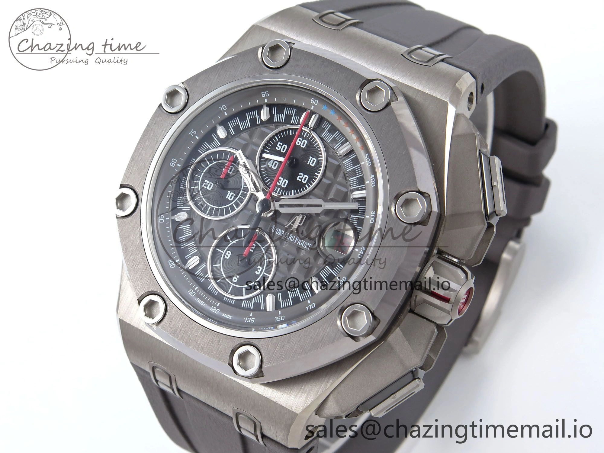Royal Oak Offshore Schumacher SS TKF Best Edition Gray Black Dial on Gray Rubber Strap A3126