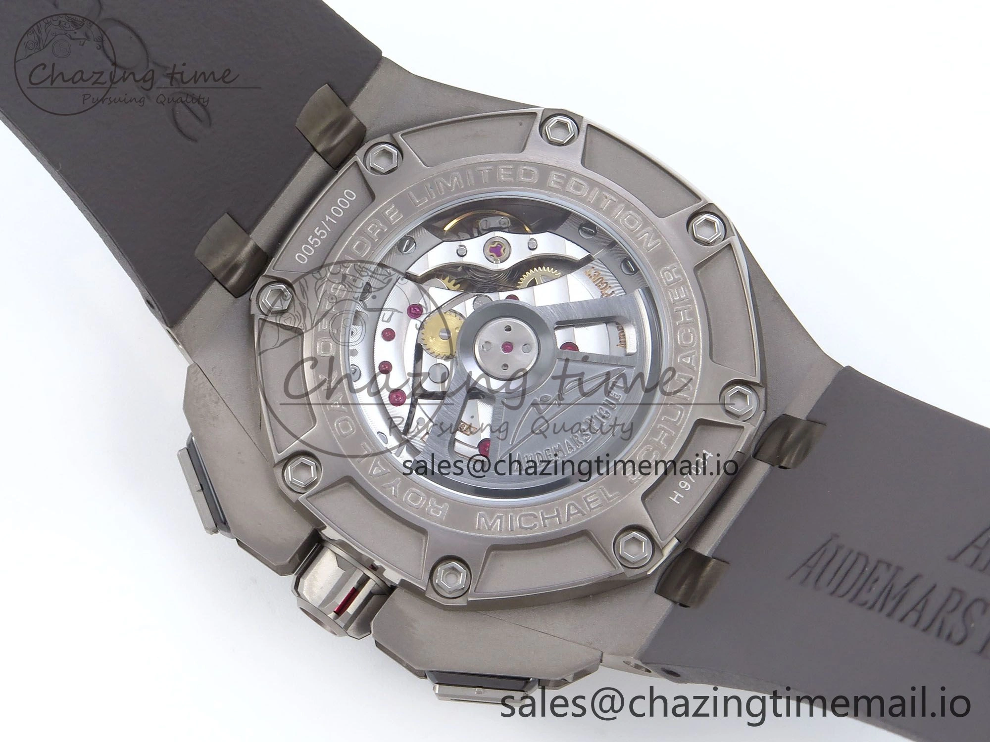 Royal Oak Offshore Schumacher SS TKF Best Edition Gray Black Dial on Gray Rubber Strap A3126