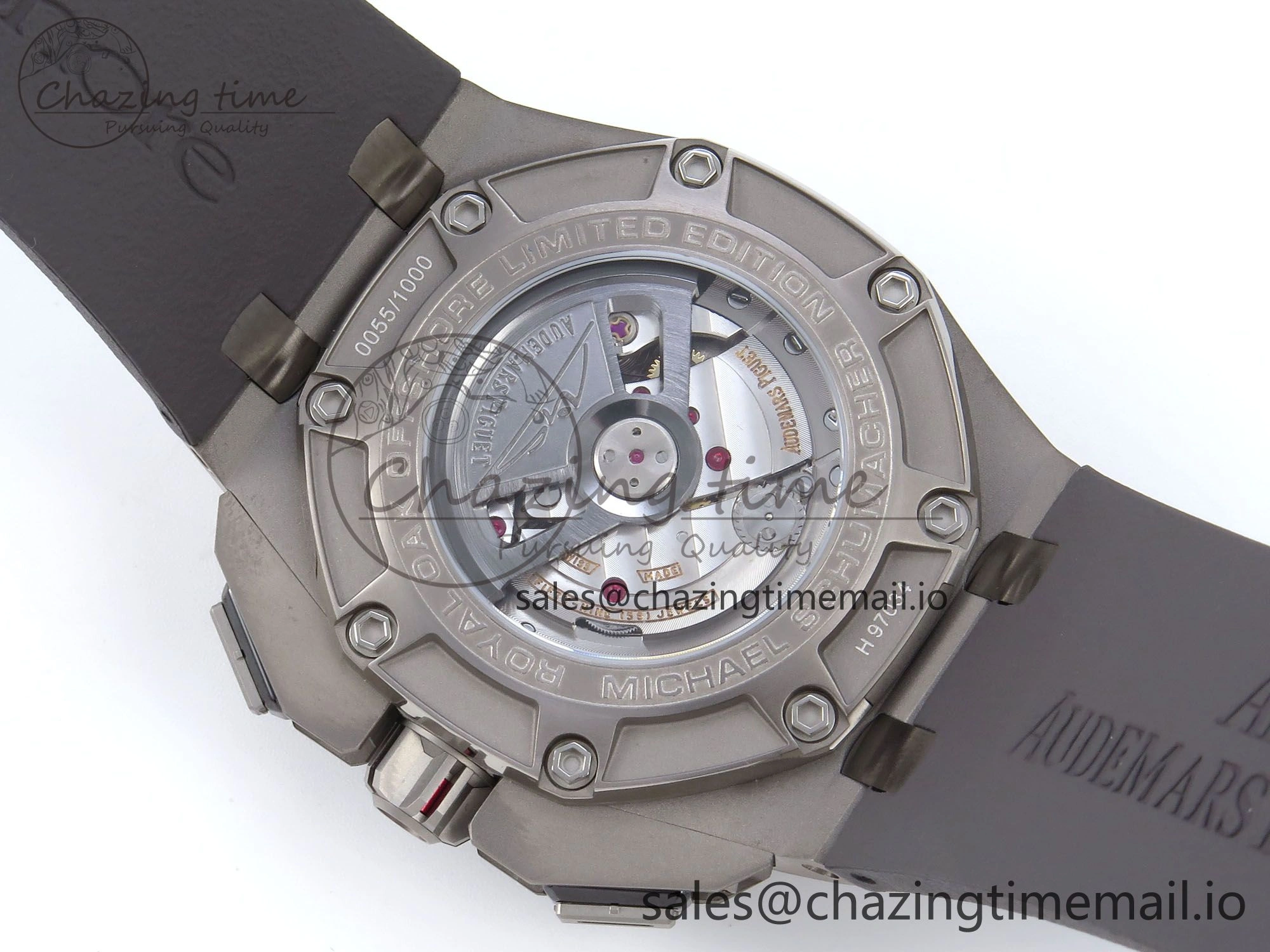 Royal Oak Offshore Schumacher SS TKF Best Edition Gray Black Dial on Gray Rubber Strap A3126
