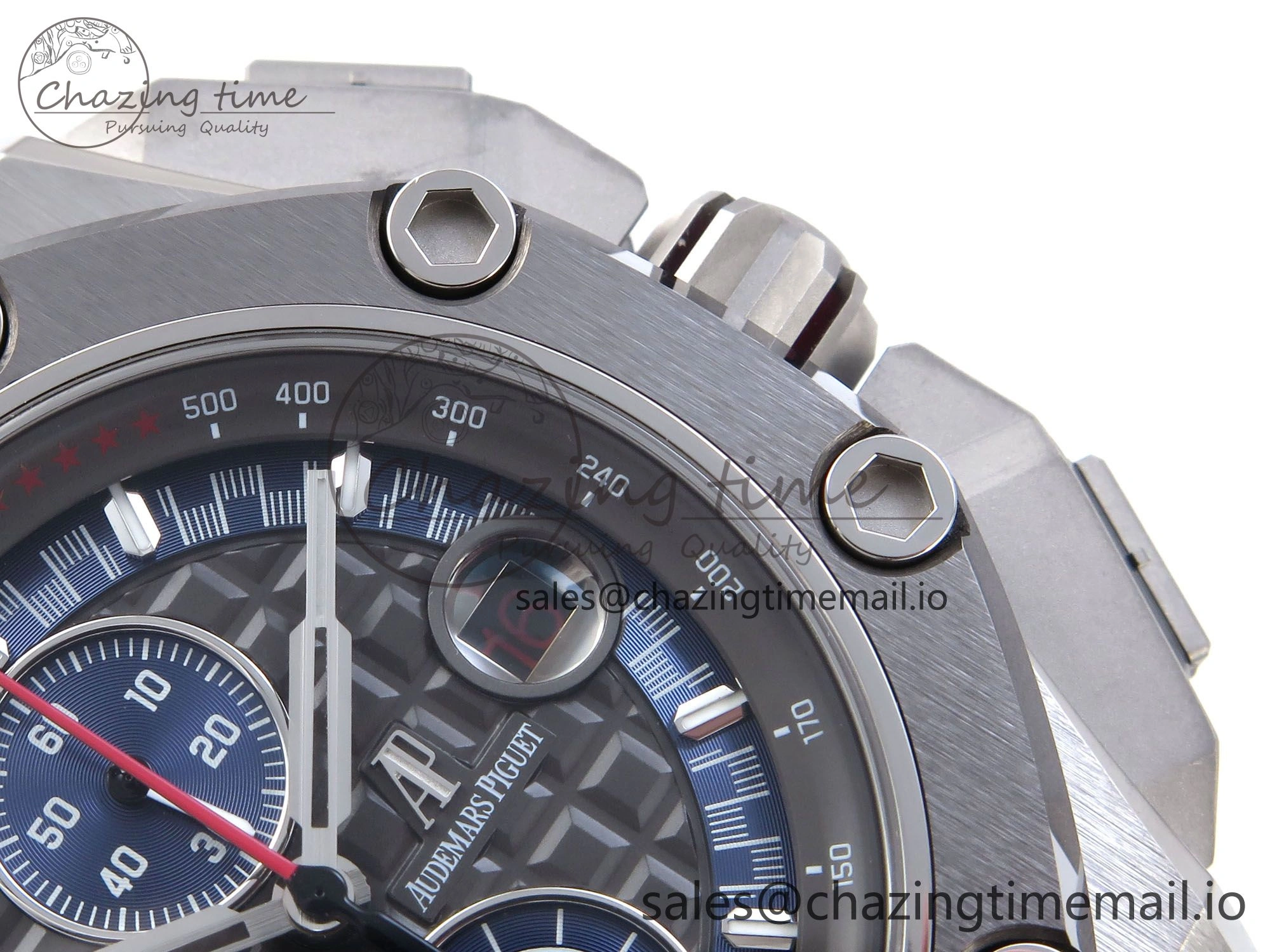 Royal Oak Offshore Schumacher SS TKF Best Edition Gray Blue Dial on Blue Rubber Strap A3126