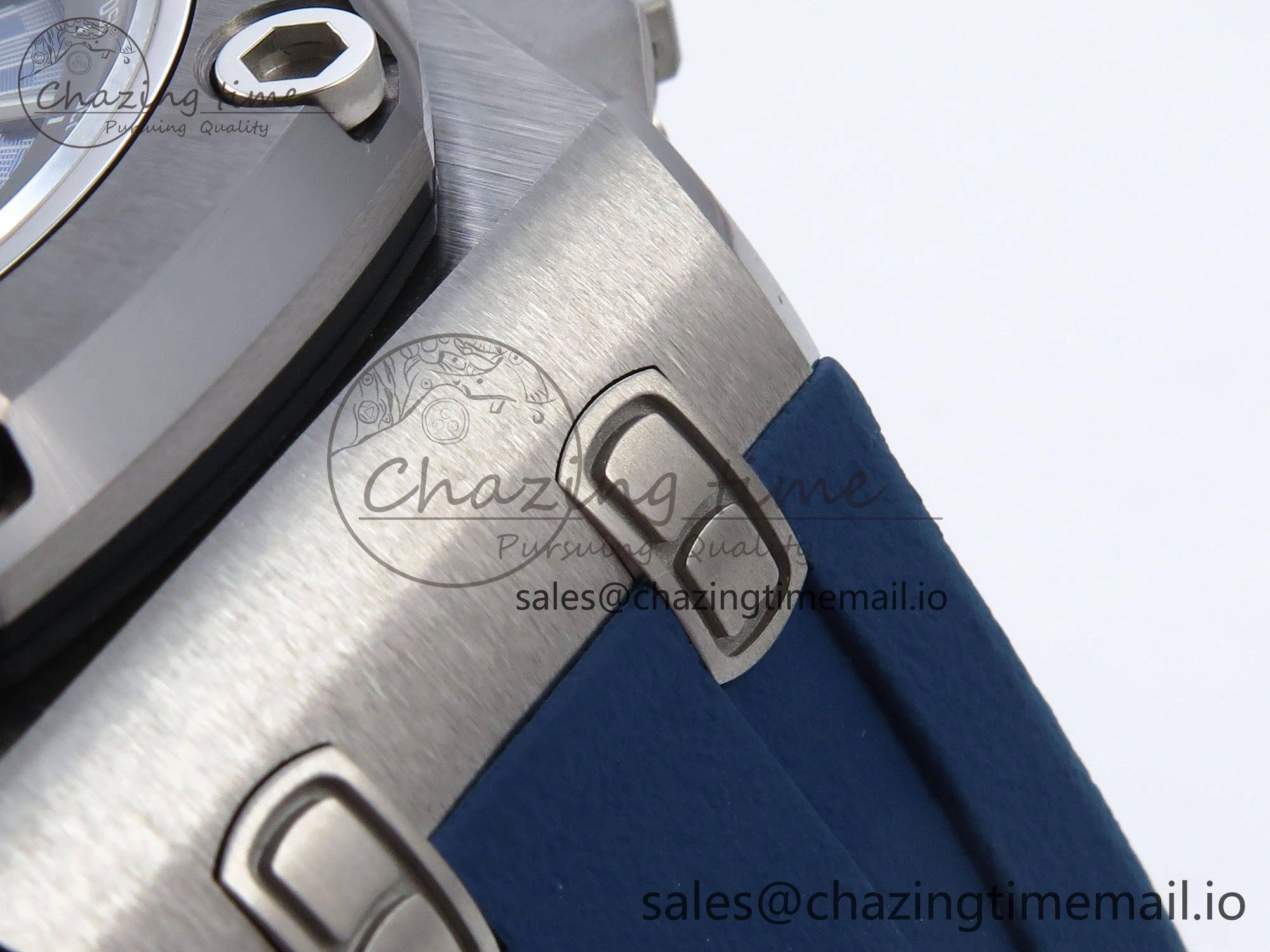 Royal Oak Offshore Schumacher SS TKF Best Edition Gray Blue Dial on Blue Rubber Strap A3126