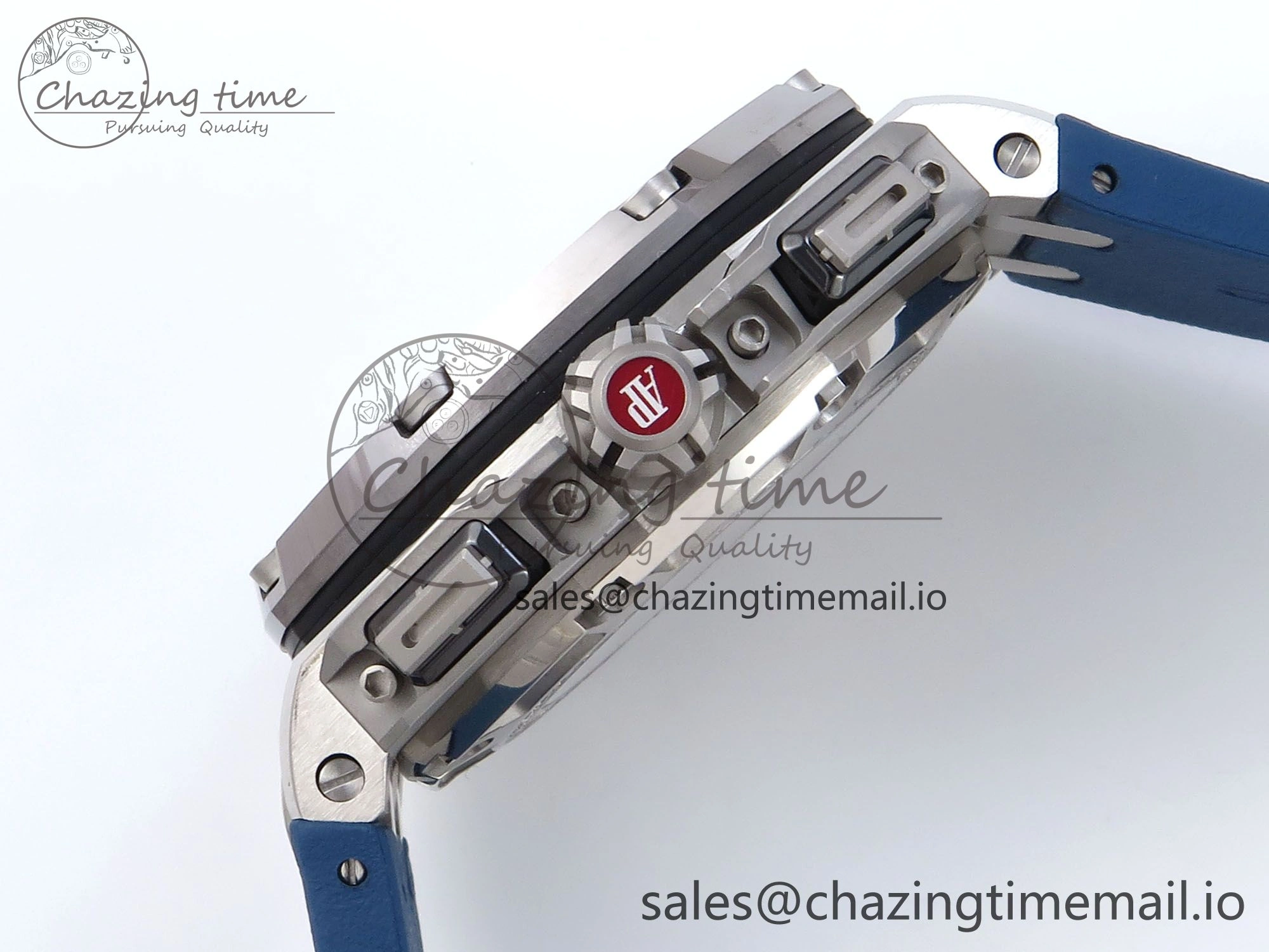 Royal Oak Offshore Schumacher SS TKF Best Edition Gray Blue Dial on Blue Rubber Strap A3126