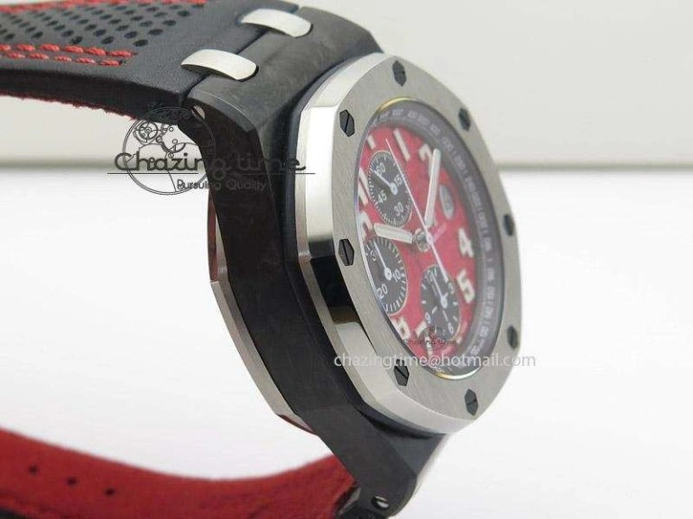 Royal Oak Offshore Singapore Grand Prix Forged Carbon JF Best Edition on Leather Strap A7750