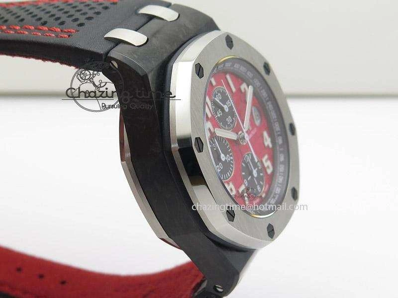 Royal Oak Offshore Singapore Grand Prix Forged Carbon JF Best Edition on Leather Strap A7750