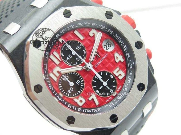 Royal Oak Offshore Singapore Grand Prix Forged Carbon JF Best Edition on Leather Strap A7750