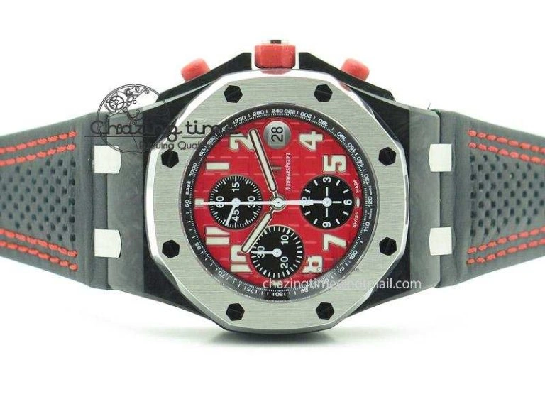Royal Oak Offshore Singapore Grand Prix Forged Carbon JF Best Edition on Leather Strap A7750