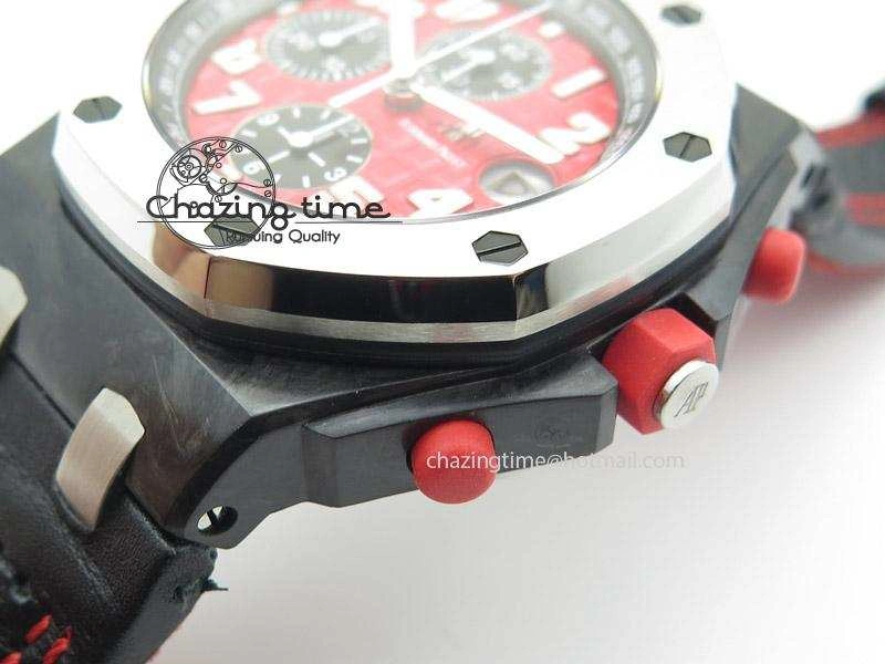 Royal Oak Offshore Singapore Grand Prix Forged Carbon JF Best Edition on Leather Strap A7750