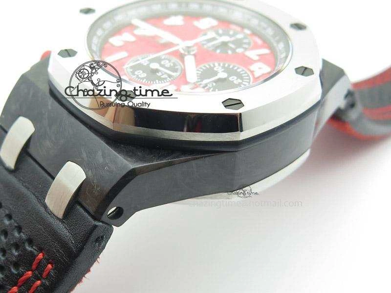 Royal Oak Offshore Singapore Grand Prix Forged Carbon JF Best Edition on Leather Strap A7750