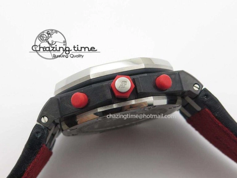 Royal Oak Offshore Singapore Grand Prix Forged Carbon JF Best Edition on Leather Strap A7750