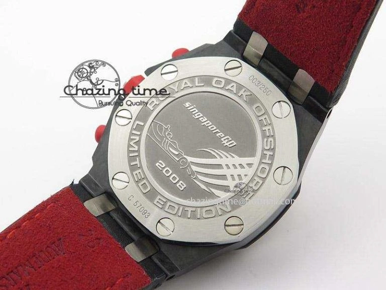 Royal Oak Offshore Singapore Grand Prix Forged Carbon JF Best Edition on Leather Strap A7750
