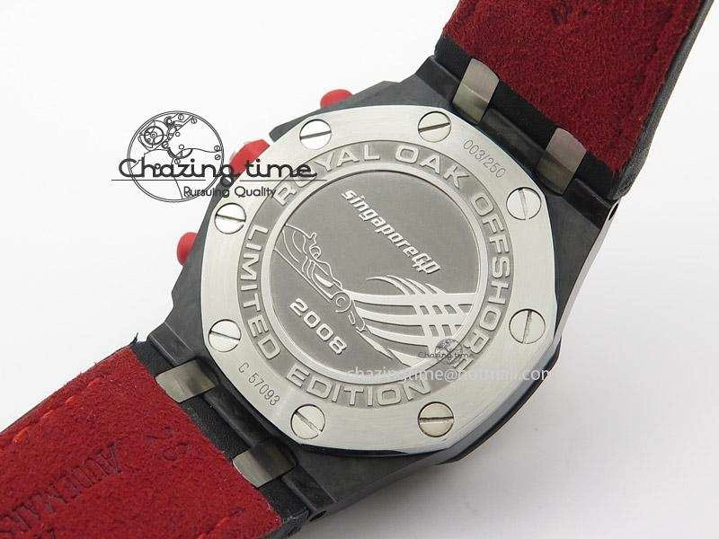 Royal Oak Offshore Singapore Grand Prix Forged Carbon JF Best Edition on Leather Strap A7750