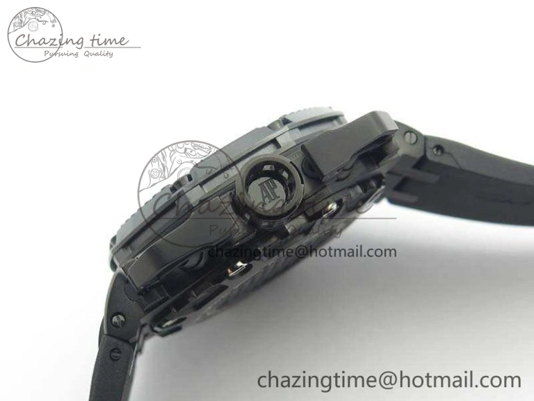 Royal Oak Offshore Survivor DLC Noob 1:1 Best Edition Black Dial On Rubber Strap (Free Black Leather Strap)